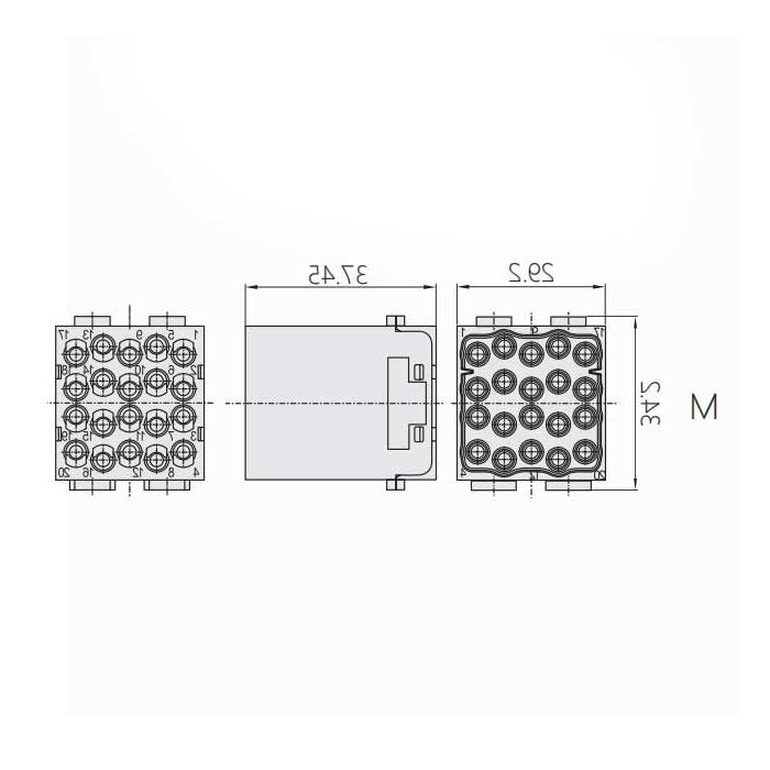 HM模块、公接插、HM-020-M、09140203001